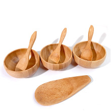 Hot selling eco-friendly 30ml natural bamboo bowl for mixing Facial cream